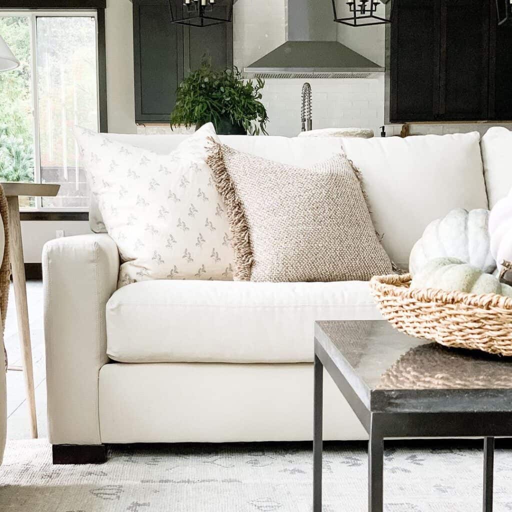 Modern Farmhouse with Neutral Throw Pillows