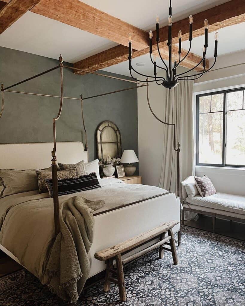 Natural Bedroom in Browns and Greens