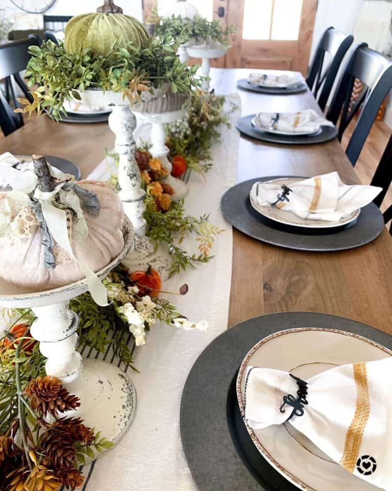 Natural Fall-Inspired Dining Table