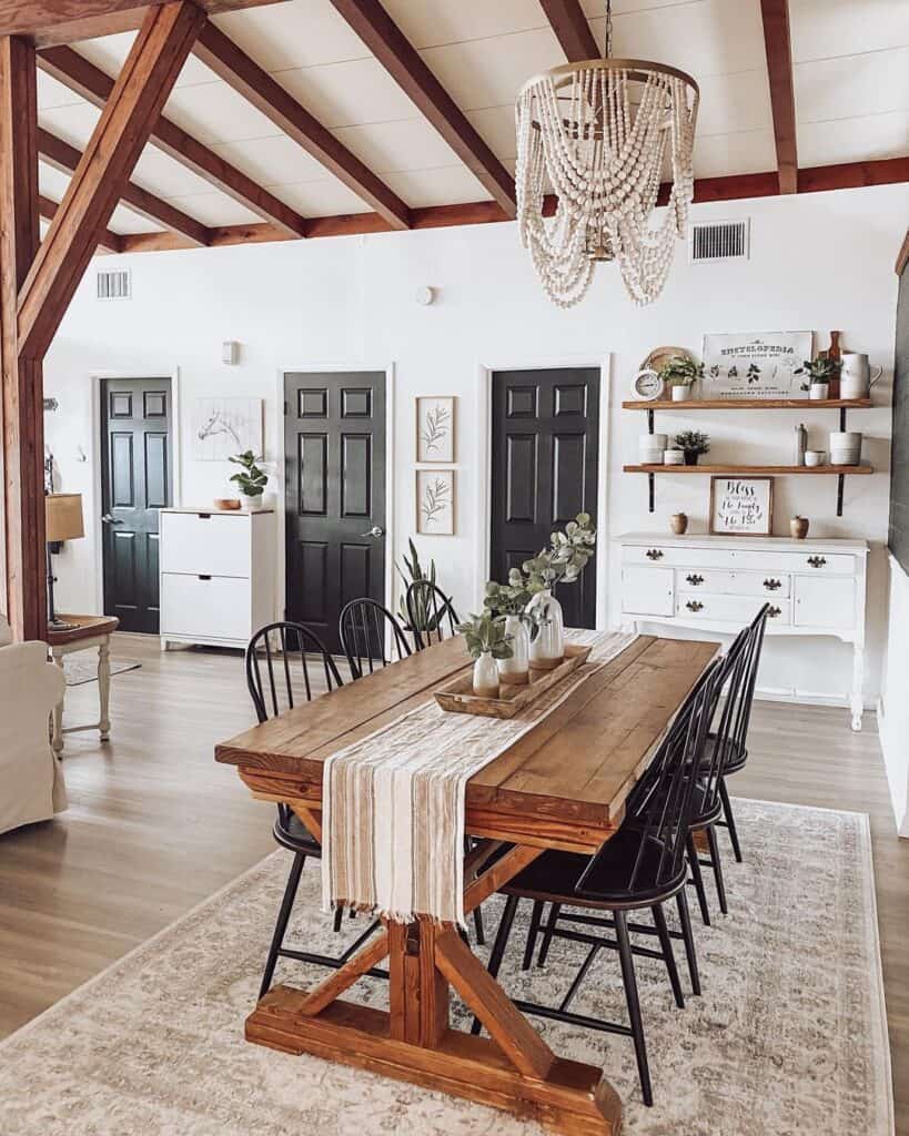 Natural Farmhouse Dining Room Table