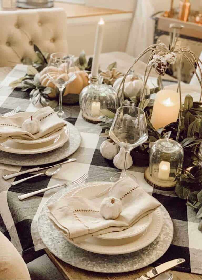 Neutral Fall Styling for Dining Table