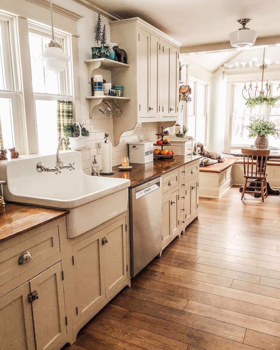 Neutral Kitchen and Dining Room Combo Soul & Lane