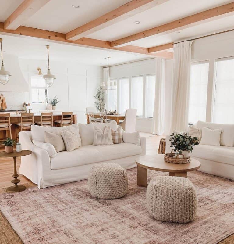 Neutral Room with Exposed Beams