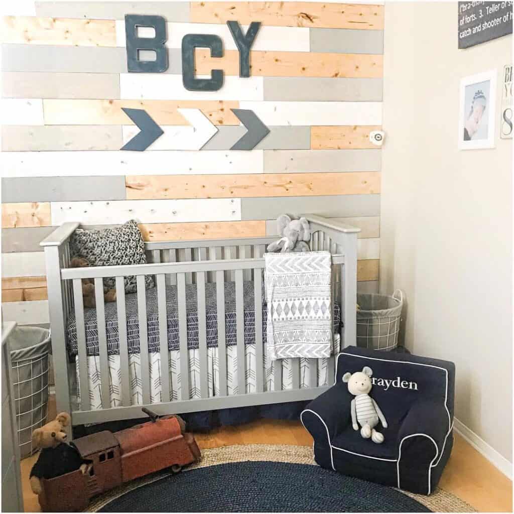 Nursery with Gray and White Decor