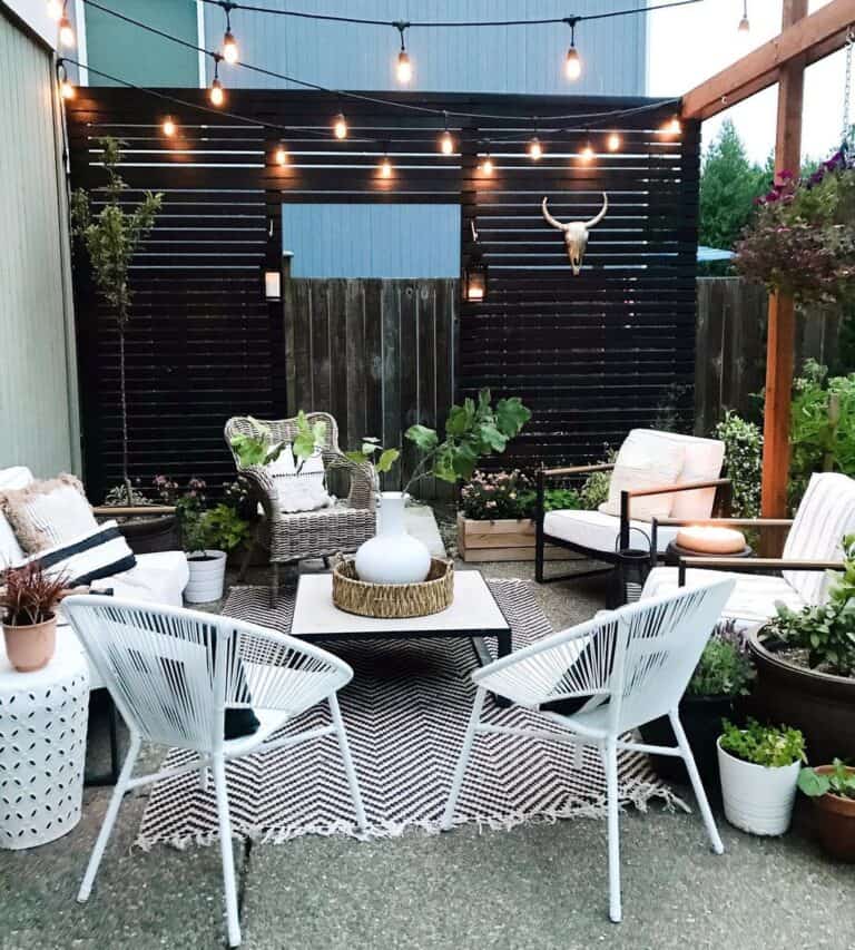 Outdoor Farmhouse Lighting and a Skull of a Steer