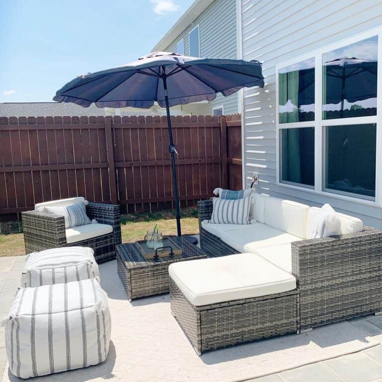 Outdoor Patio with a Wood Tray