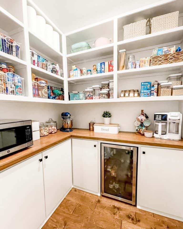 Pantry with Miniature Wine Fridge