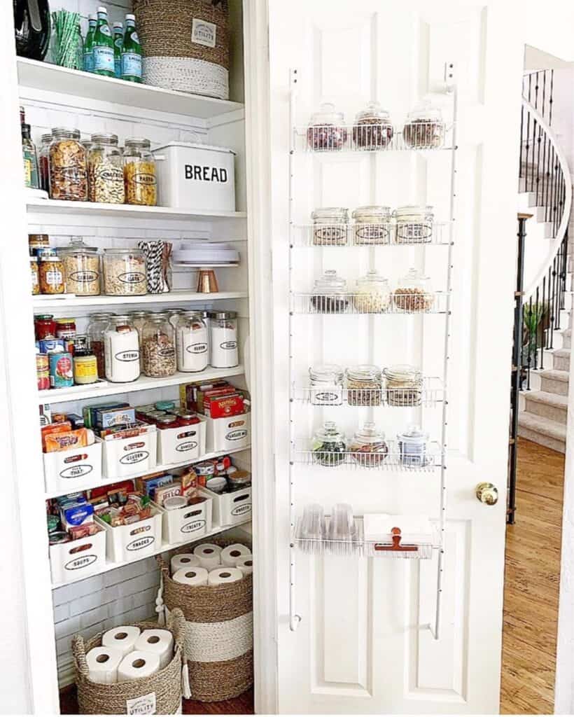 Pantry with Over the Door Organizer