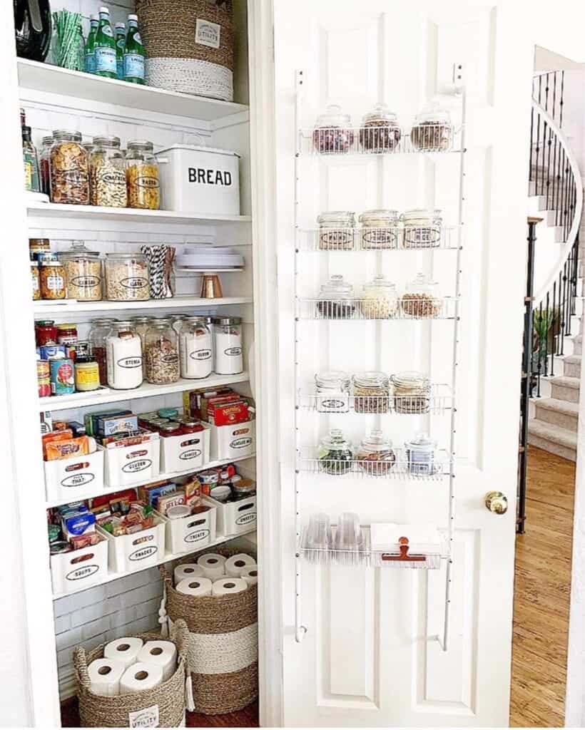 Pantry with Over the Door Organizer Soul & Lane