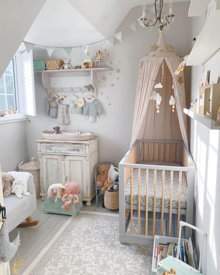 Pink Canopy in Feminine Nursery