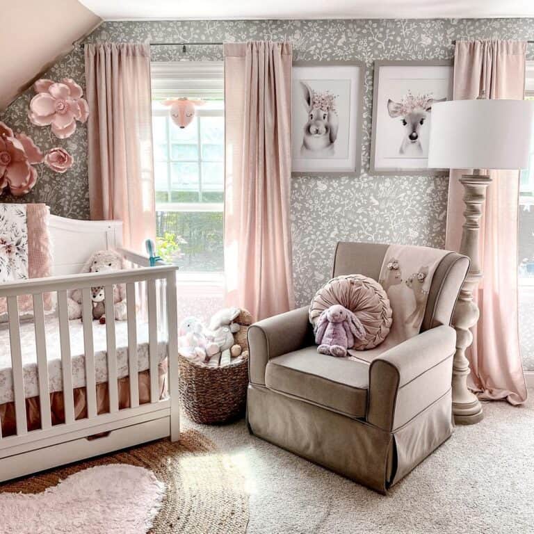 Pink Woodland Theme Nursery