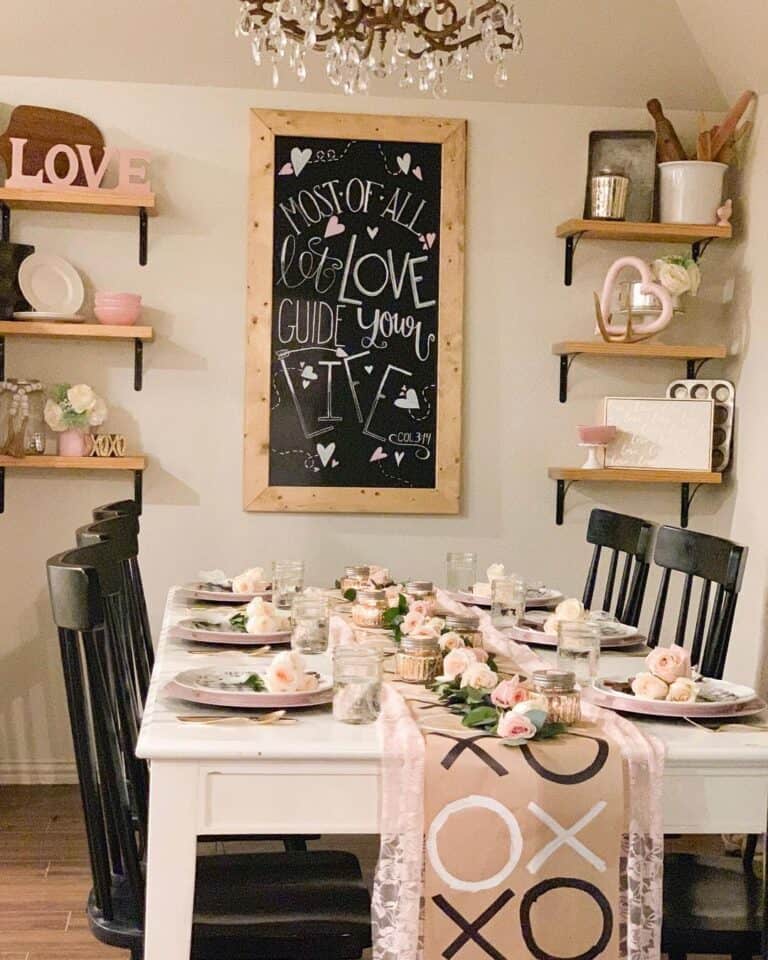 Romantic Valentine’s Day Farmhouse Tablescape