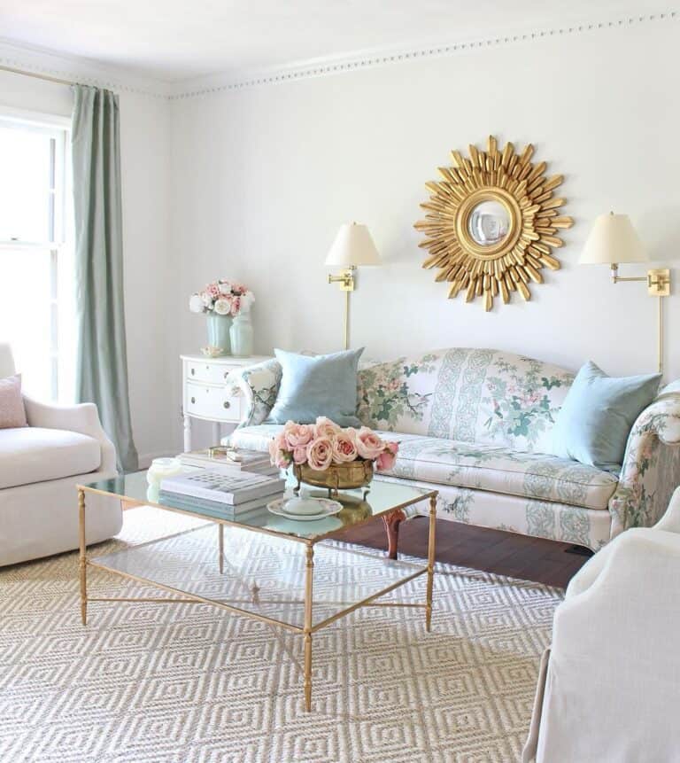 Round Sun-Framed Mirror