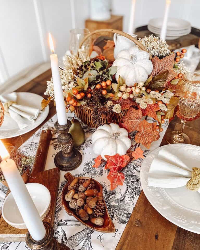 Rustic Fall Tablescape Idea