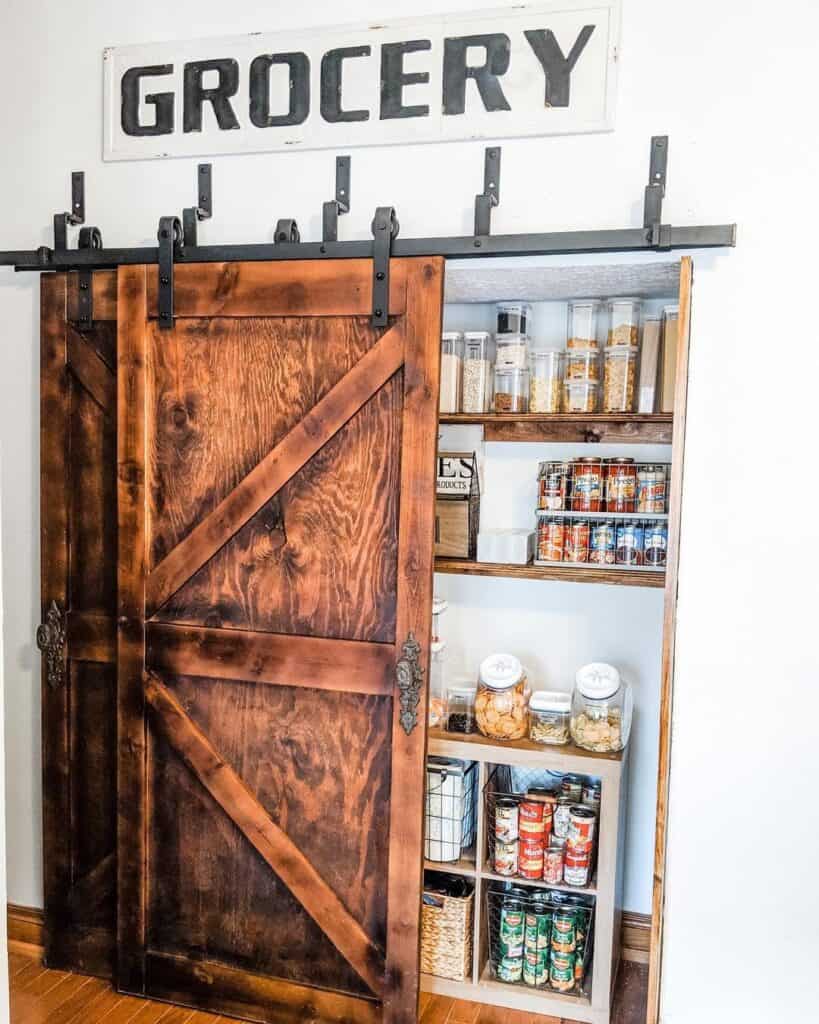 Rustic Sliding Barn Doors for Pantry