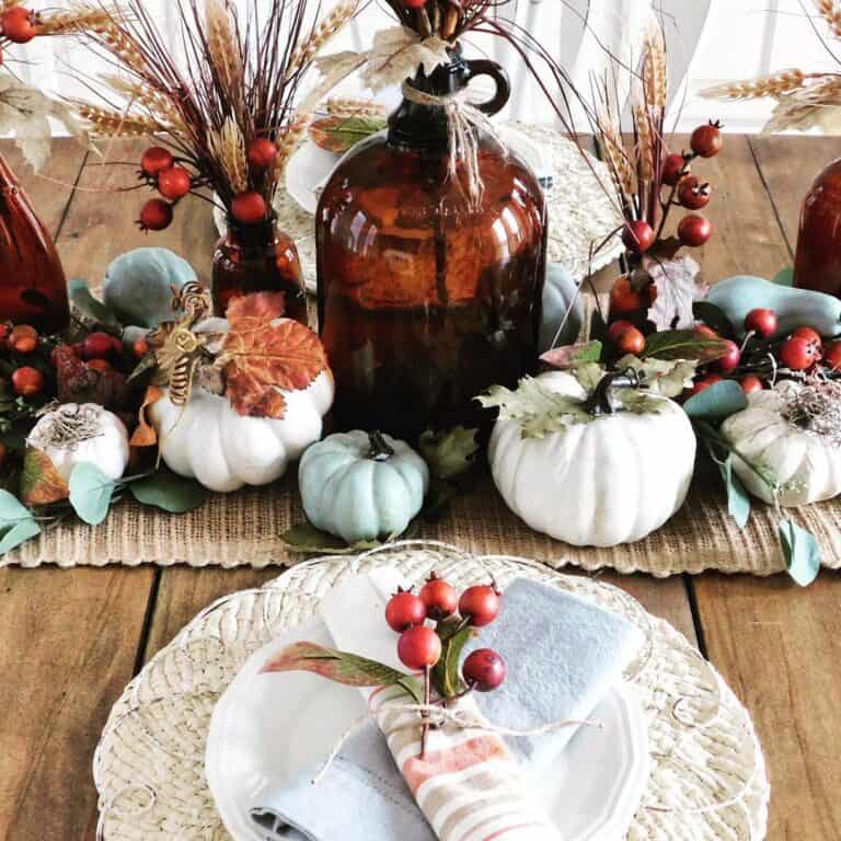 Rustic Table Décor for Autumn