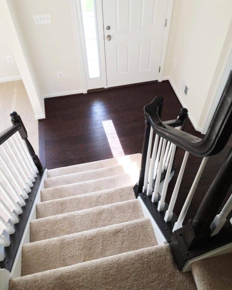 Sidelight Illuminates a Dark Wood Floor