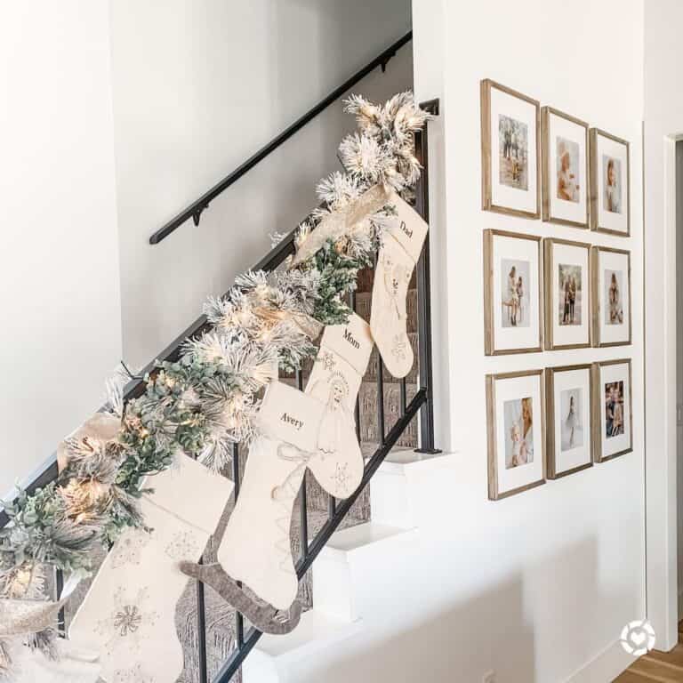 Stairway with Stockings and Gallery Wall