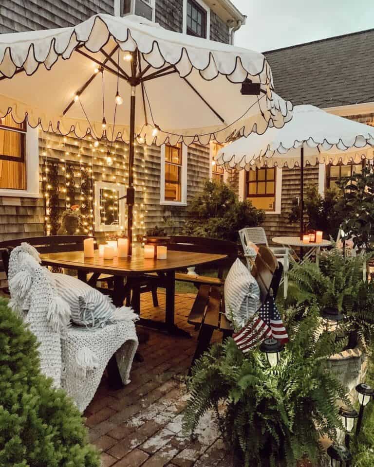 String Lights as Farmhouse Outdoor Lighting