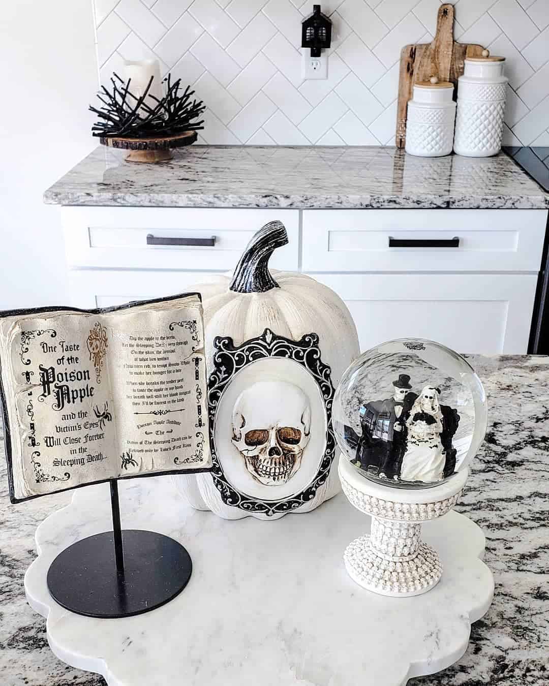 White Centerpieces and Halloween Decor Soul & Lane