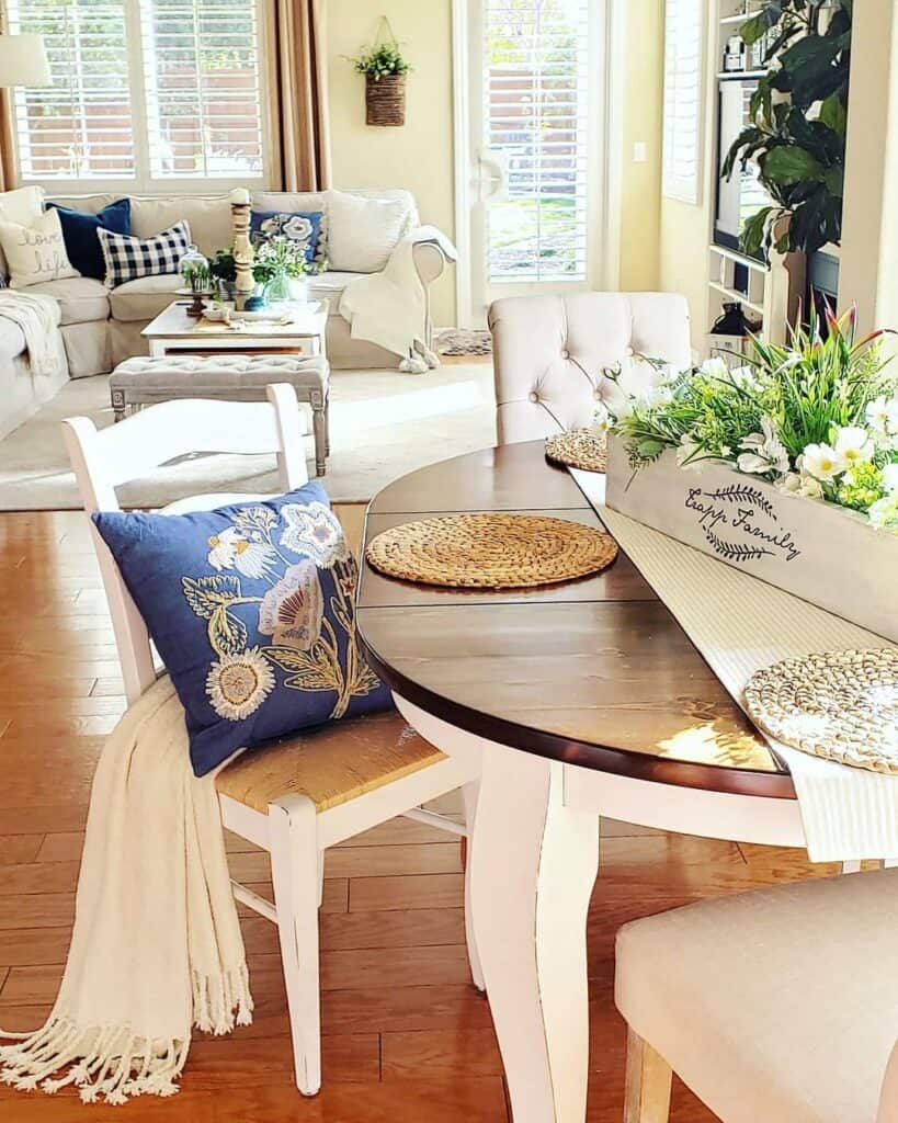 White Crate with Greenery Centerpiece