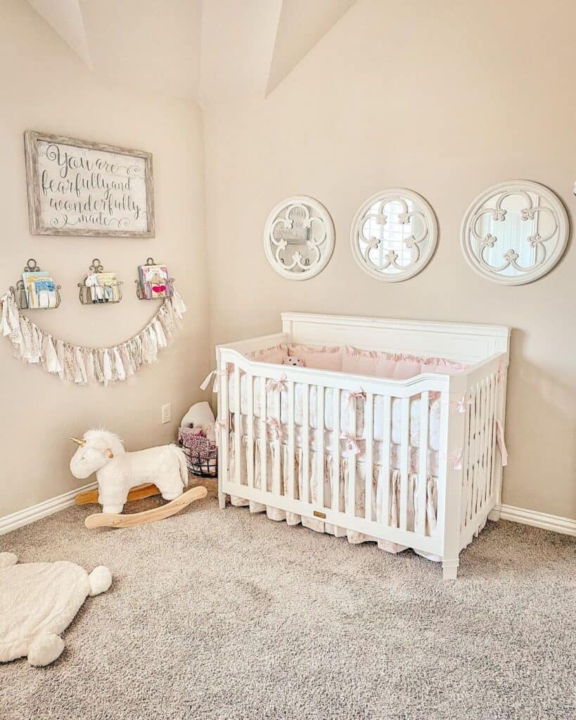White Crib in Neutral Nursery
