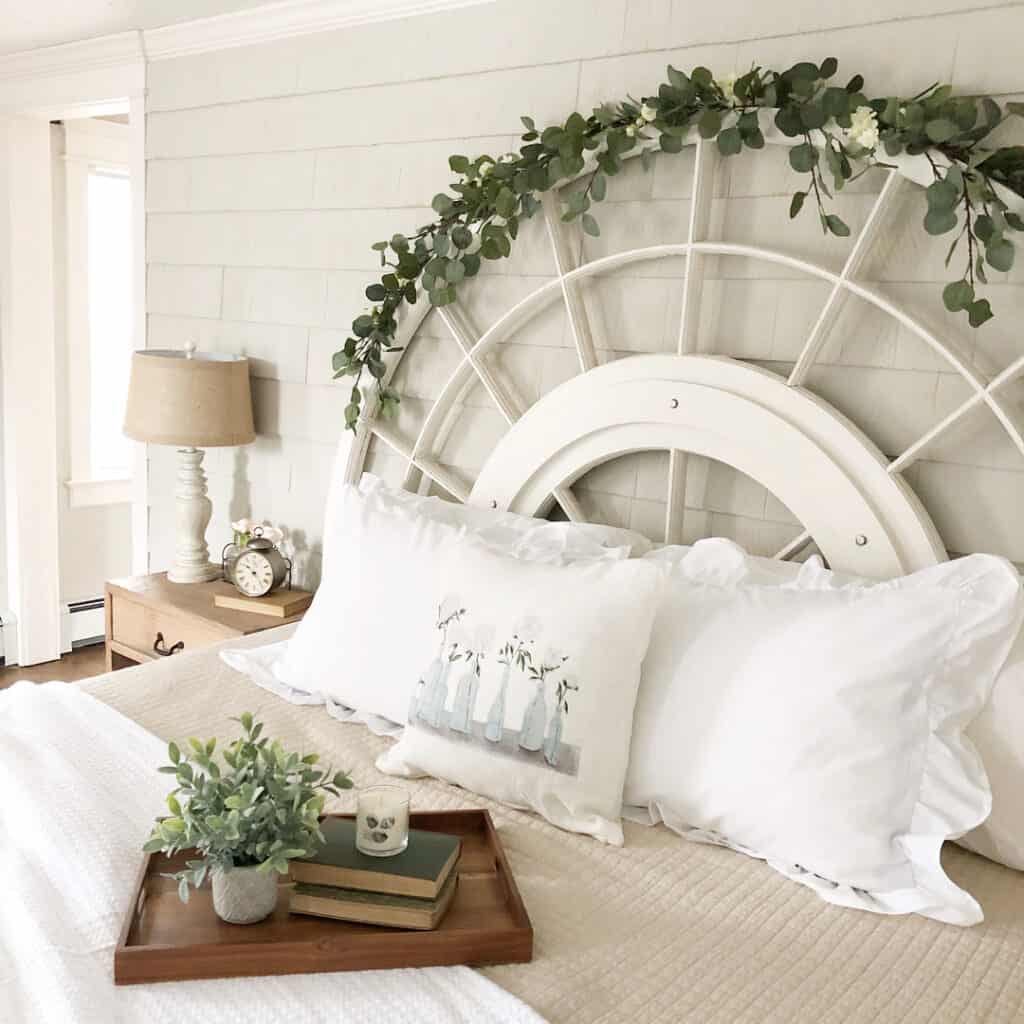 White Headboard Queen Bed