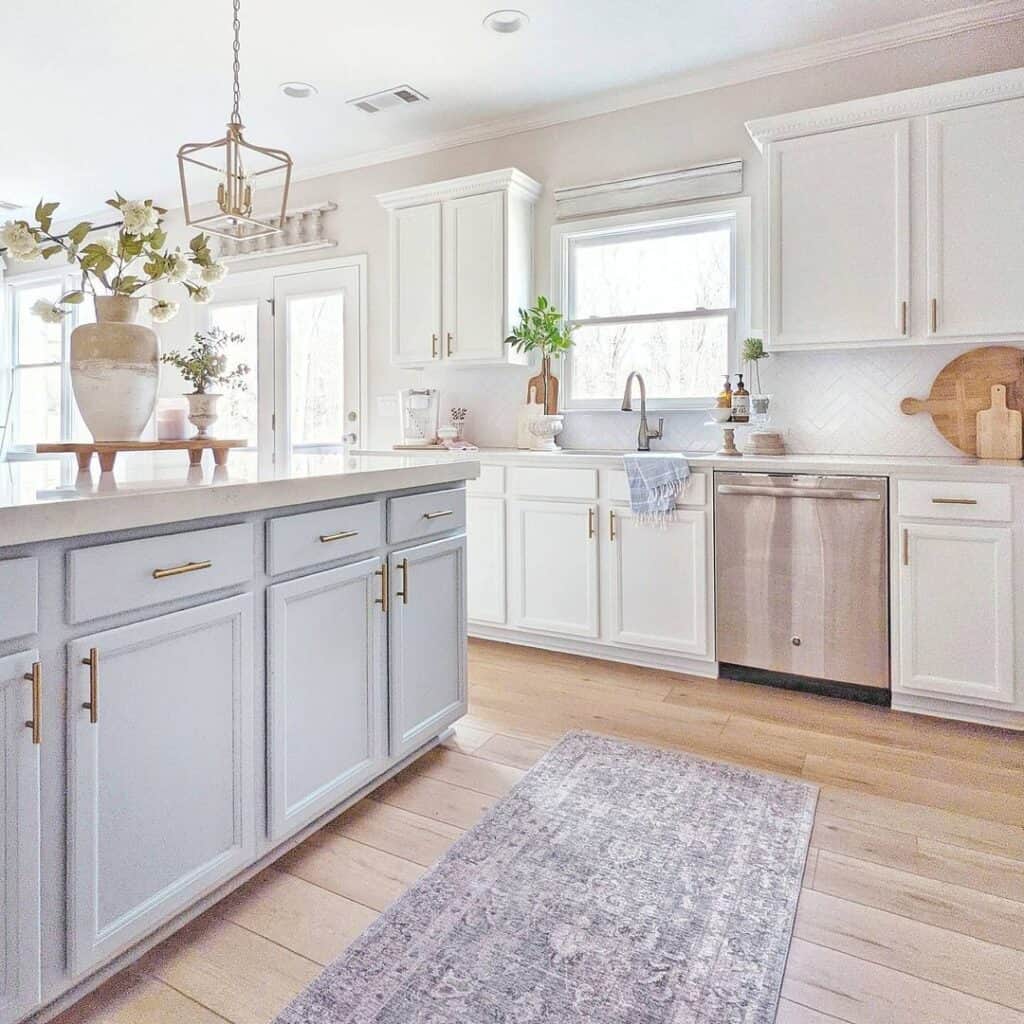 White Kitchen Cabinets with Recessed Doors