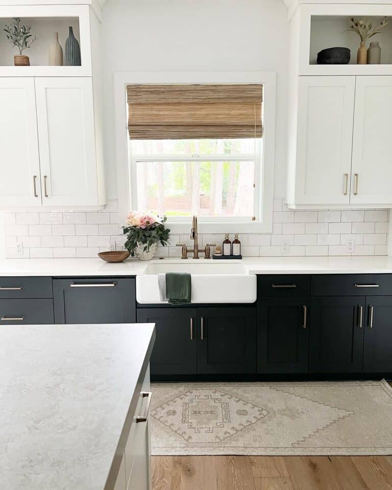 White and iron ore kitchen cabinets soul lane