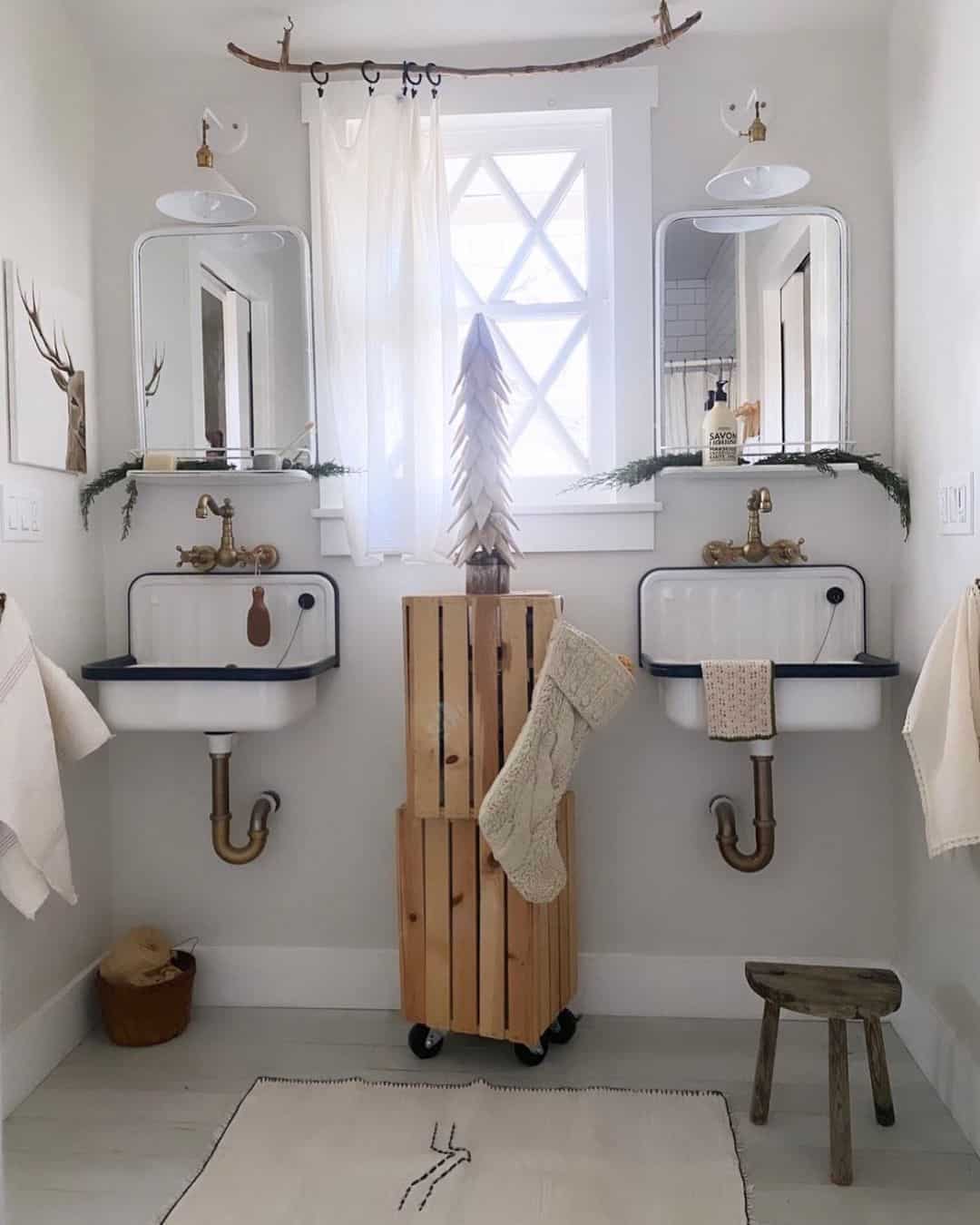 Antique CastIron Sinks in Vintage Bathroom Soul & Lane