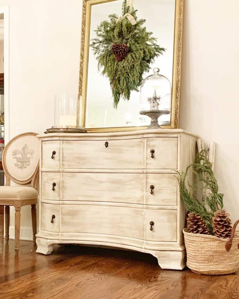 Antique Dressing Table with Winter Styling