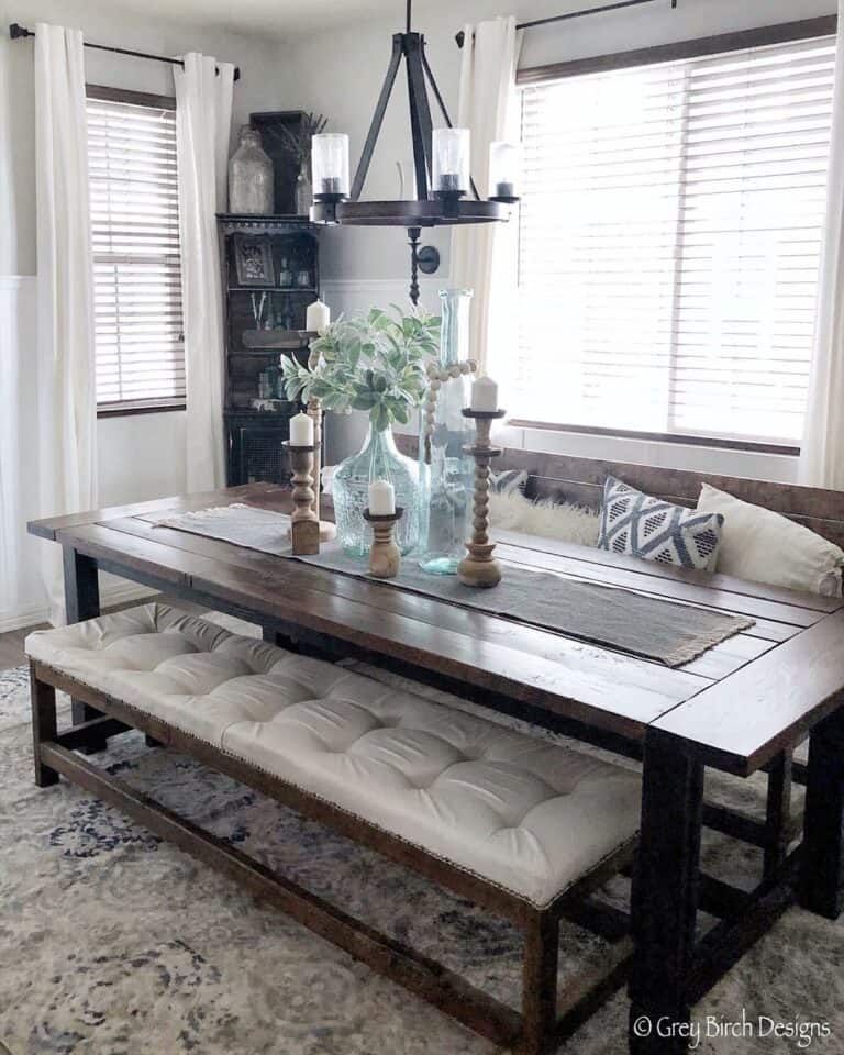 13 Techniques for Styling a Dining Bench with a Back