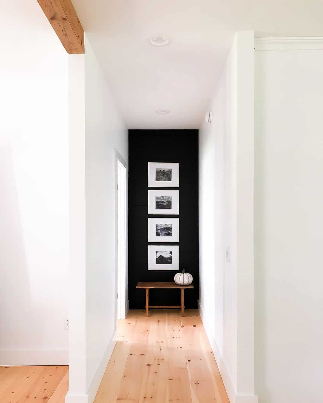 Black Accent Wall with Art Gallery Soul & Lane