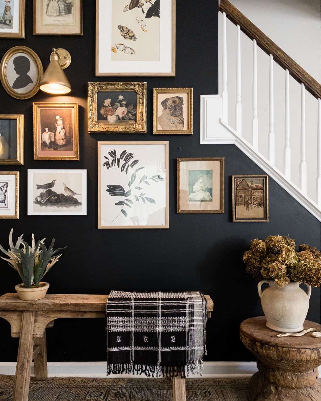 Black Art Gallery Wall Under Stairs Soul & Lane