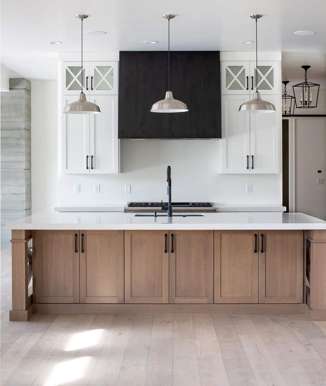 Black Hood Vent Cover in White Kitchen Soul & Lane