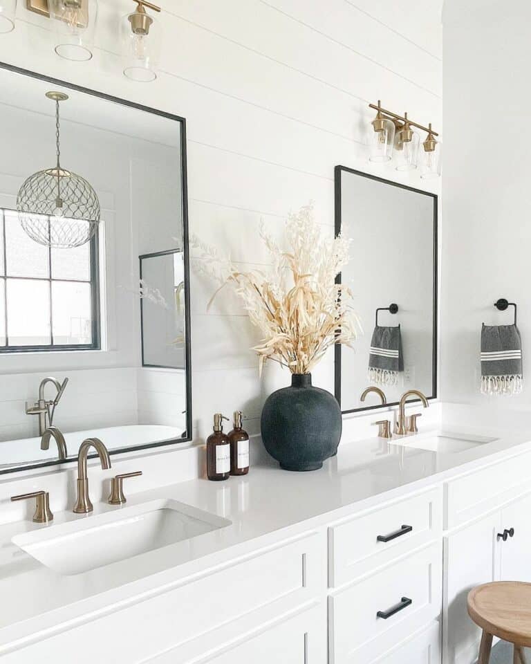 Black Vase Bathroom Counter Centerpiece Soul & Lane