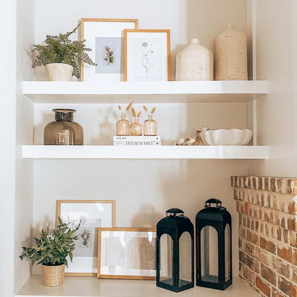 Bohemian Styling for Built-In Shelves