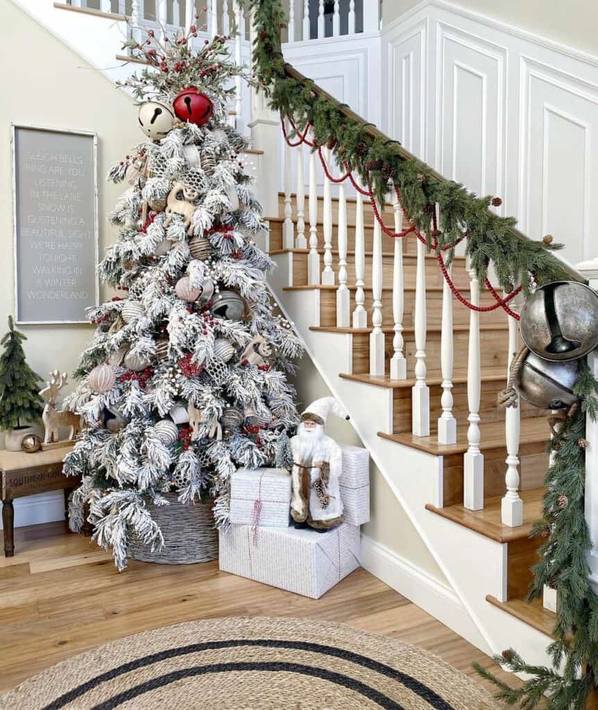 Bouquet Tree Topper with Red and White Jingle Bells