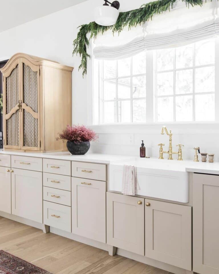 Bright Kitchen with Beige and Gold Hardware Soul & Lane