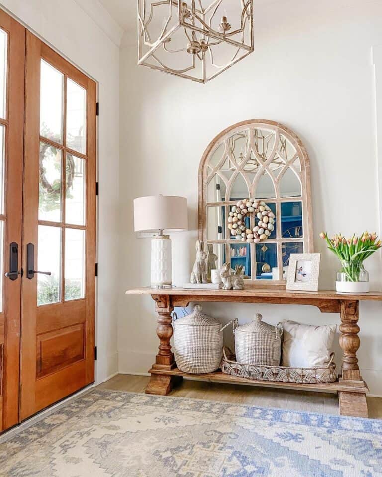 Bright and Airy Easter Entryway