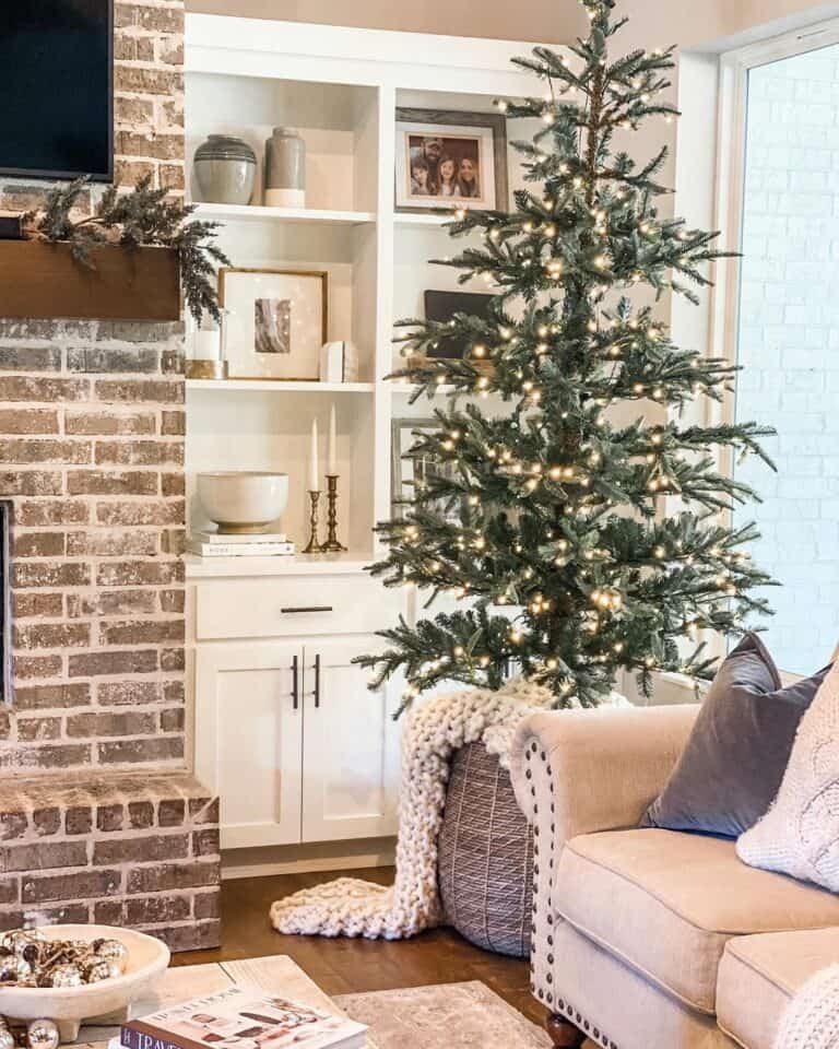 Christmas Tree Basket Collar in Living Room
