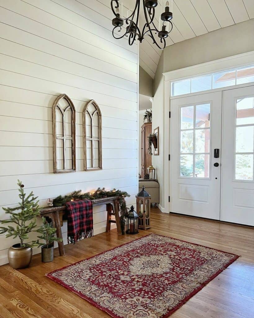 Classic Entryway with Vintage Rug