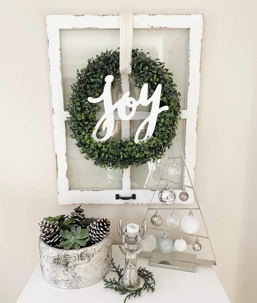 Clean and Green with Silver and White Decorations
