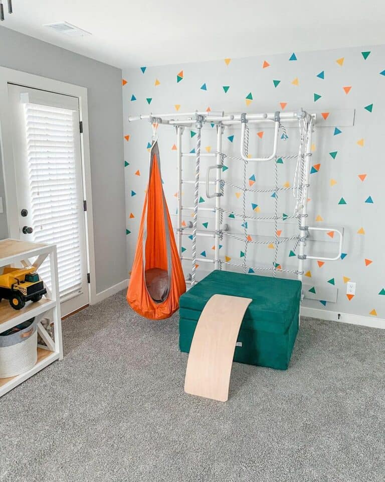Colorful Geometric Wallpaper for Kids' Room