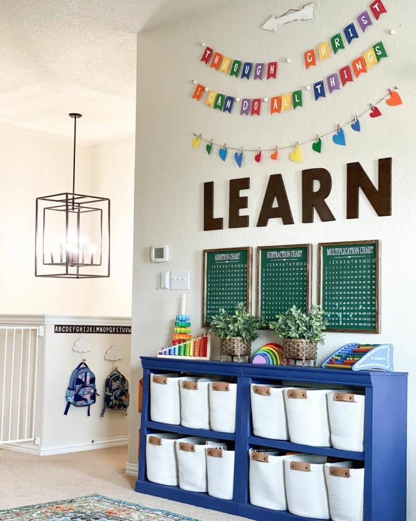 Colorful Playroom with Unique Lighting
