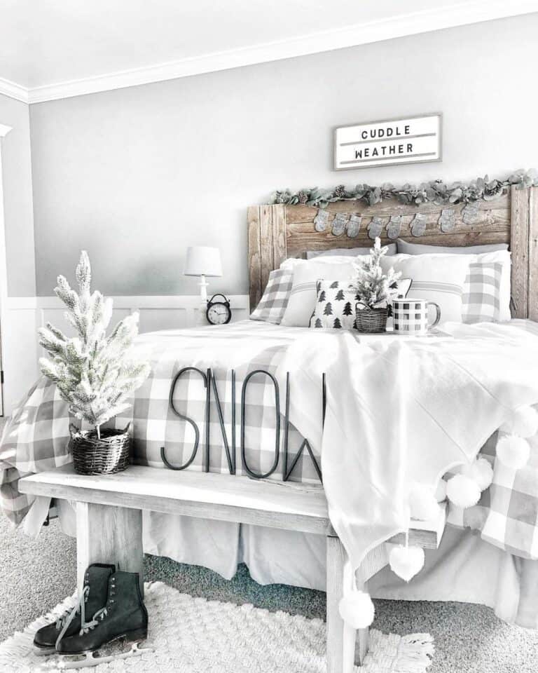 Cozy Bedroom Winter Décor After Christmas