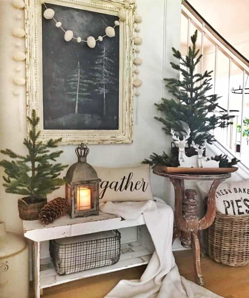 Cozy Entryway with After-Christmas Decorating