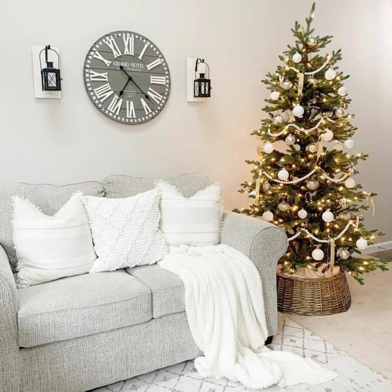 Cozy Gray and White Living Room