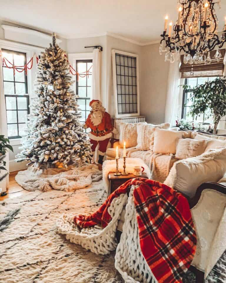 Cozy Living Room at Christmas