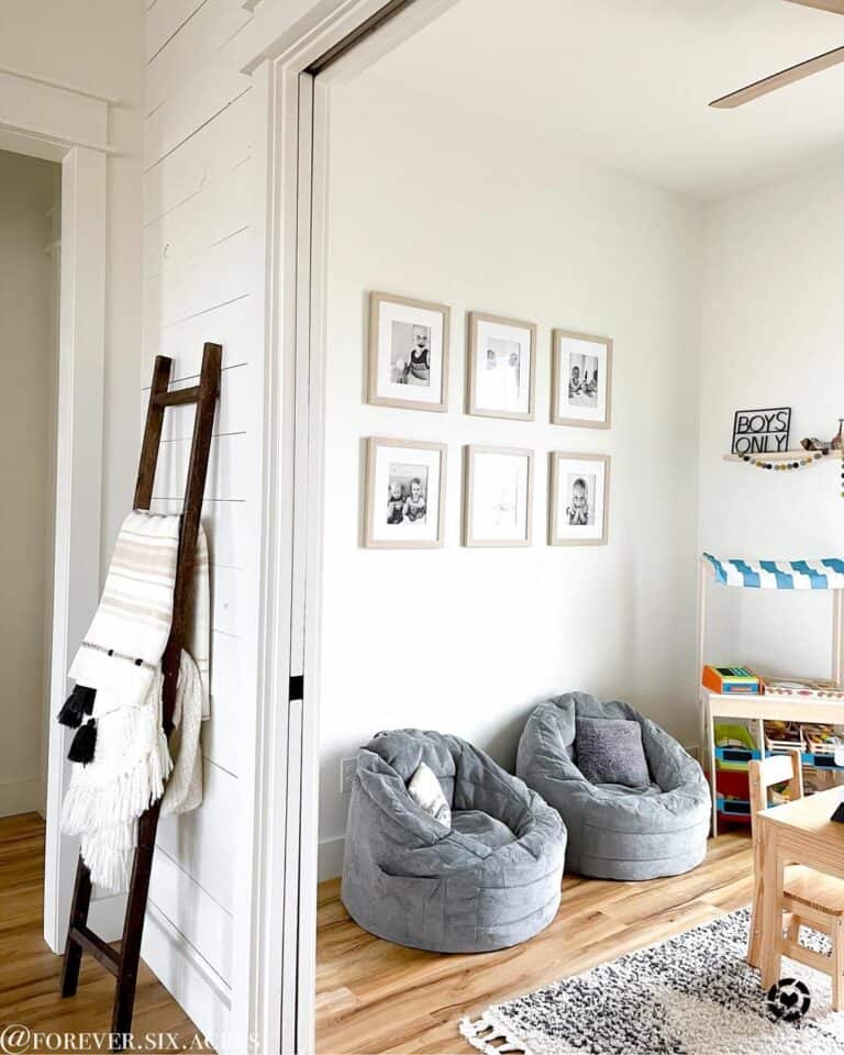 Cozy Playroom with Beanbag Chairs